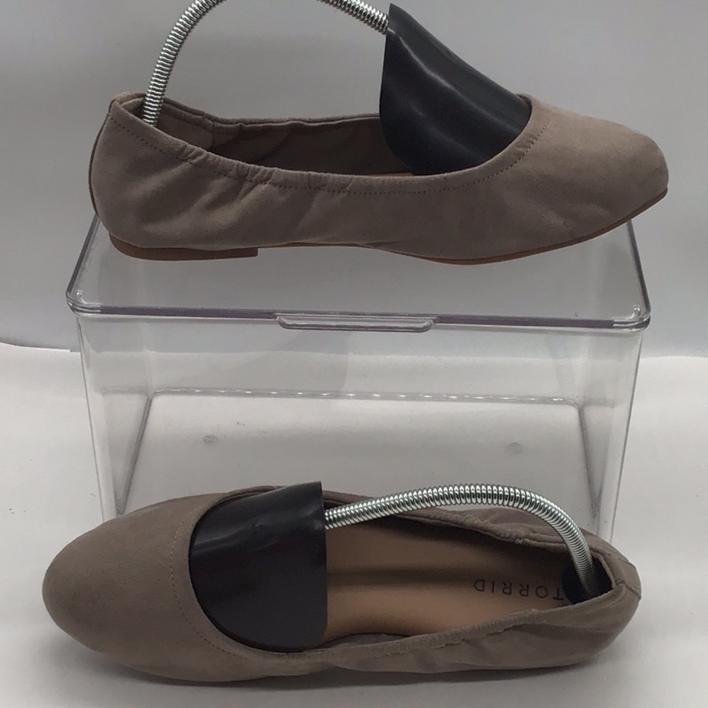 Torrid Taupe Fabric Ballet Flat - Picture 3 of 11